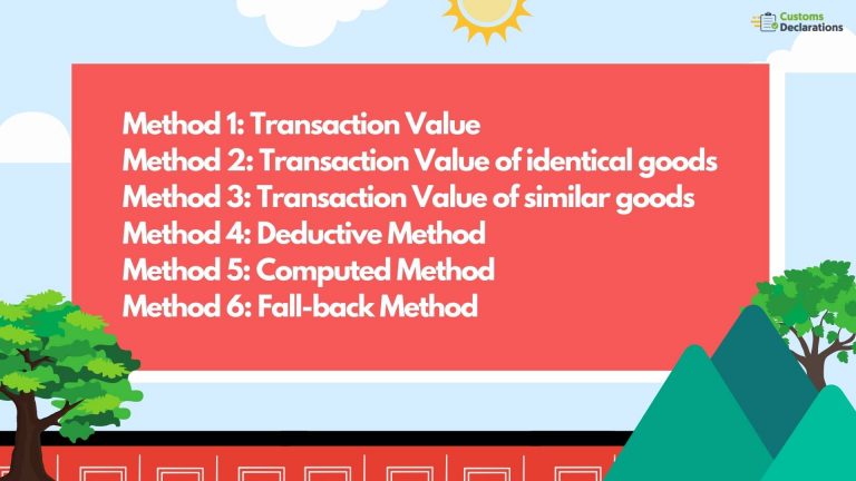 A Quick Guide to Customs Valuation Methods to Determine the Value of ...
